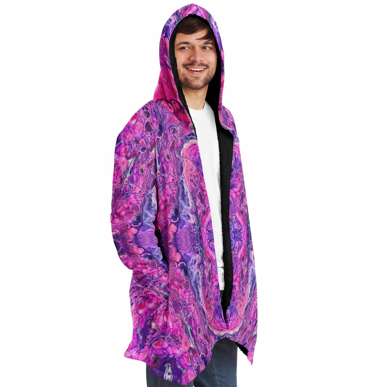 Penny Lane Fleece Cloak - Pink Vortex