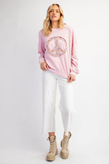 Mineral Washed Peace Long Sleeve