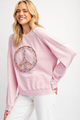 Mineral Washed Peace Long Sleeve