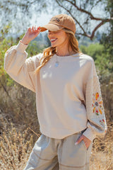 Quilted Mineral Washed Long Sleeve