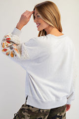 Quilted Mineral Washed Long Sleeve