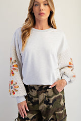 Quilted Mineral Washed Long Sleeve