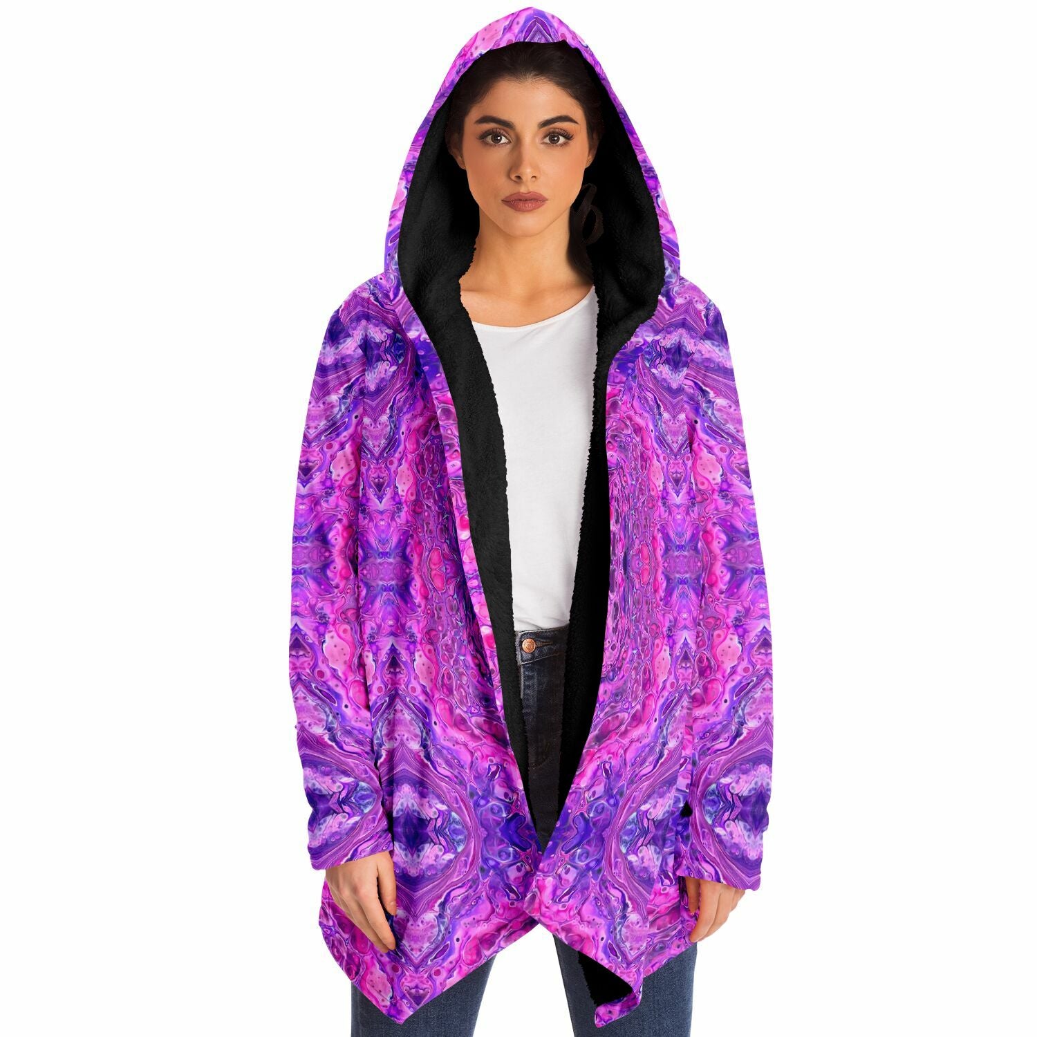 Daytripper Fleece Cloak - Pink Vortex