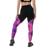 Groove Goddess Compression Leggings - Pink Vortex