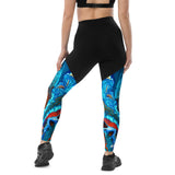 Groove Goddess Compression Leggings - Pacific Current