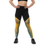 Groove Goddess Compression Leggings - Golden Riptide