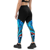 Groove Goddess Compression Leggings - Pacific Current