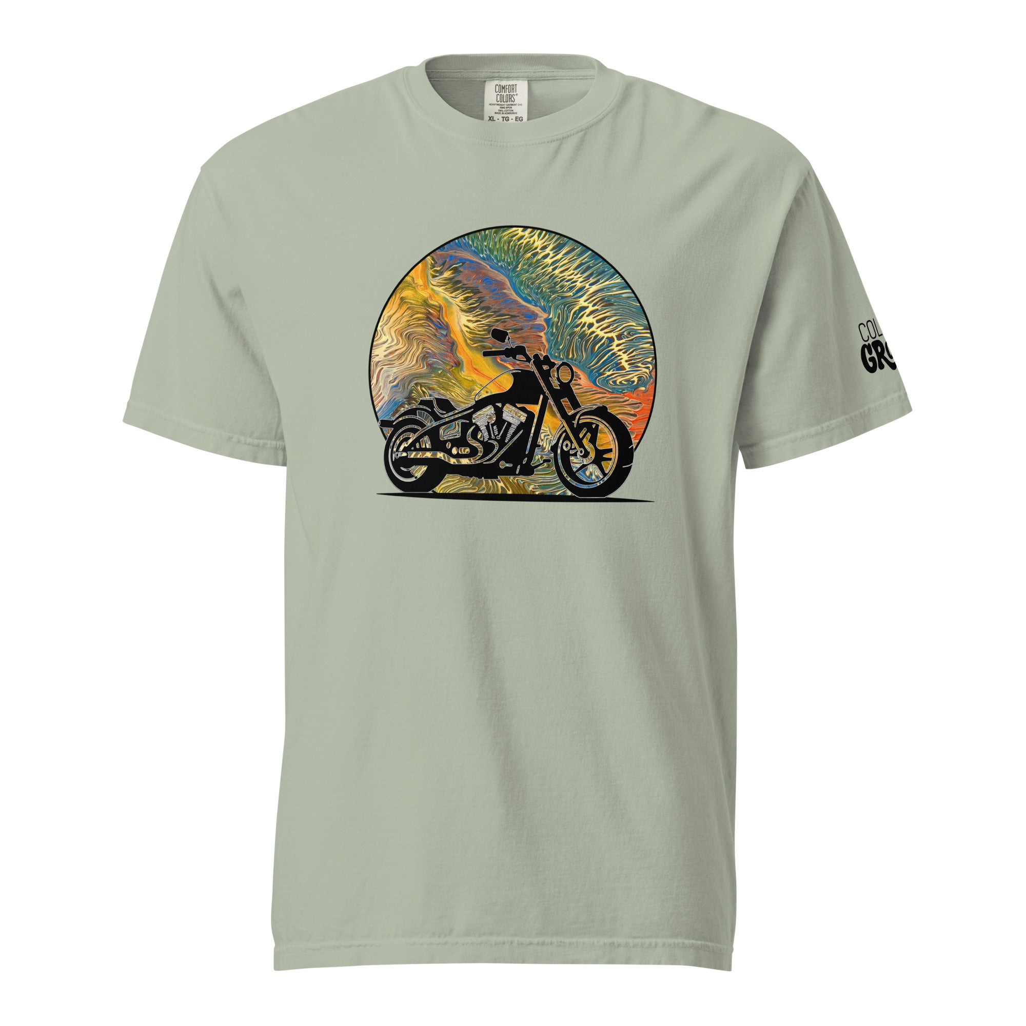 Motorcycle Heavyweight Tee - Golden Riptide