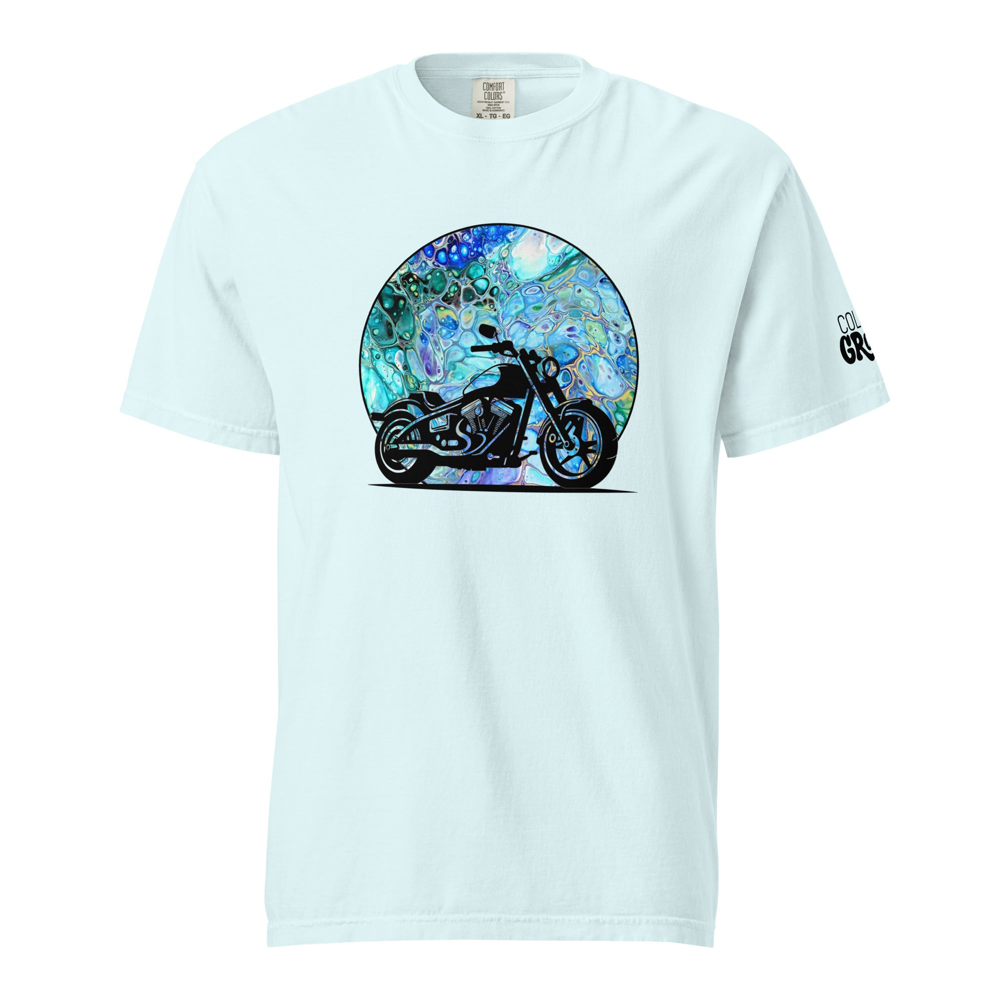 Motorcycle Heavyweight Tee - Cellular Blues