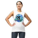 Make Waves Muscle Tee - Cellular Blues