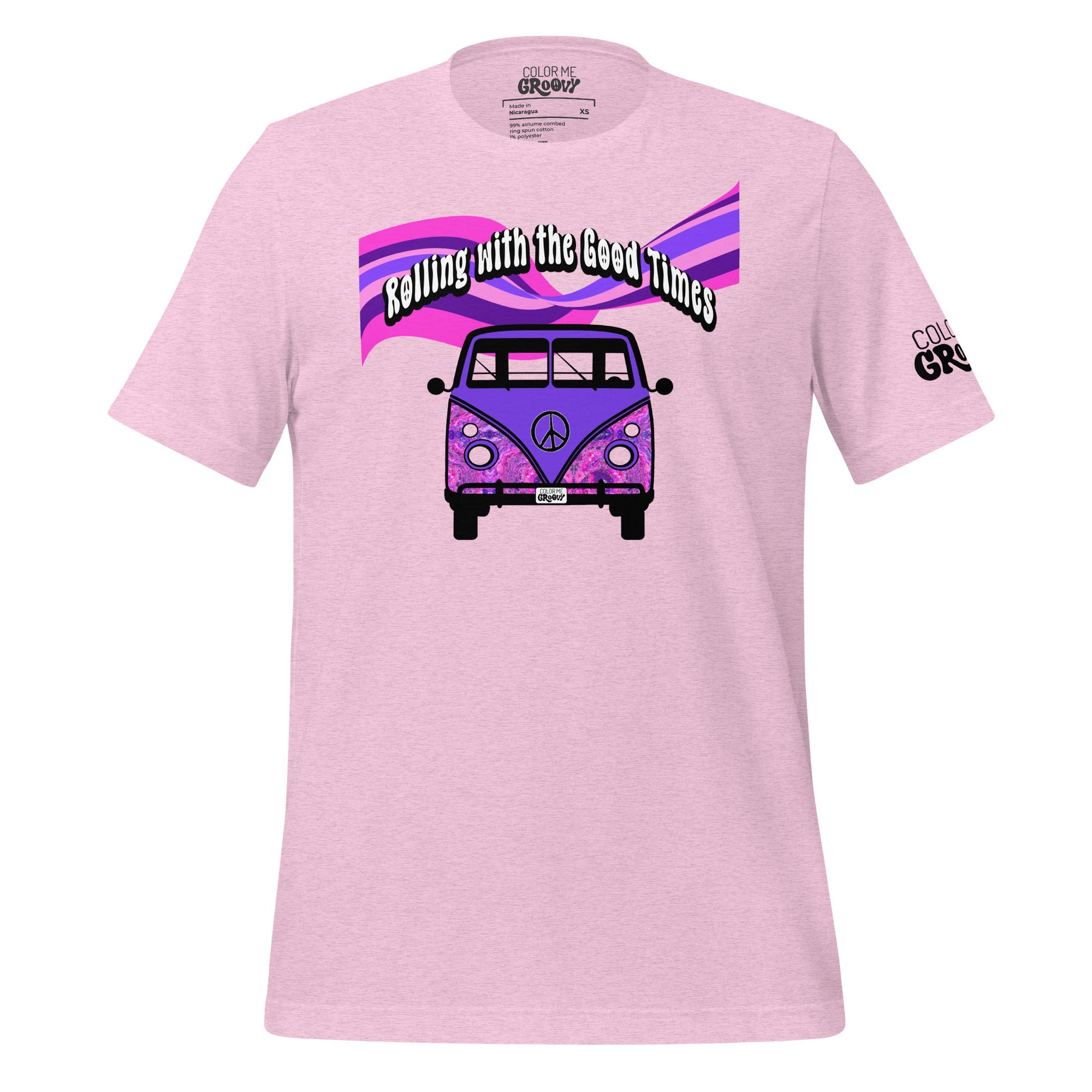 Groovy Bus Tee - Pink Vortex