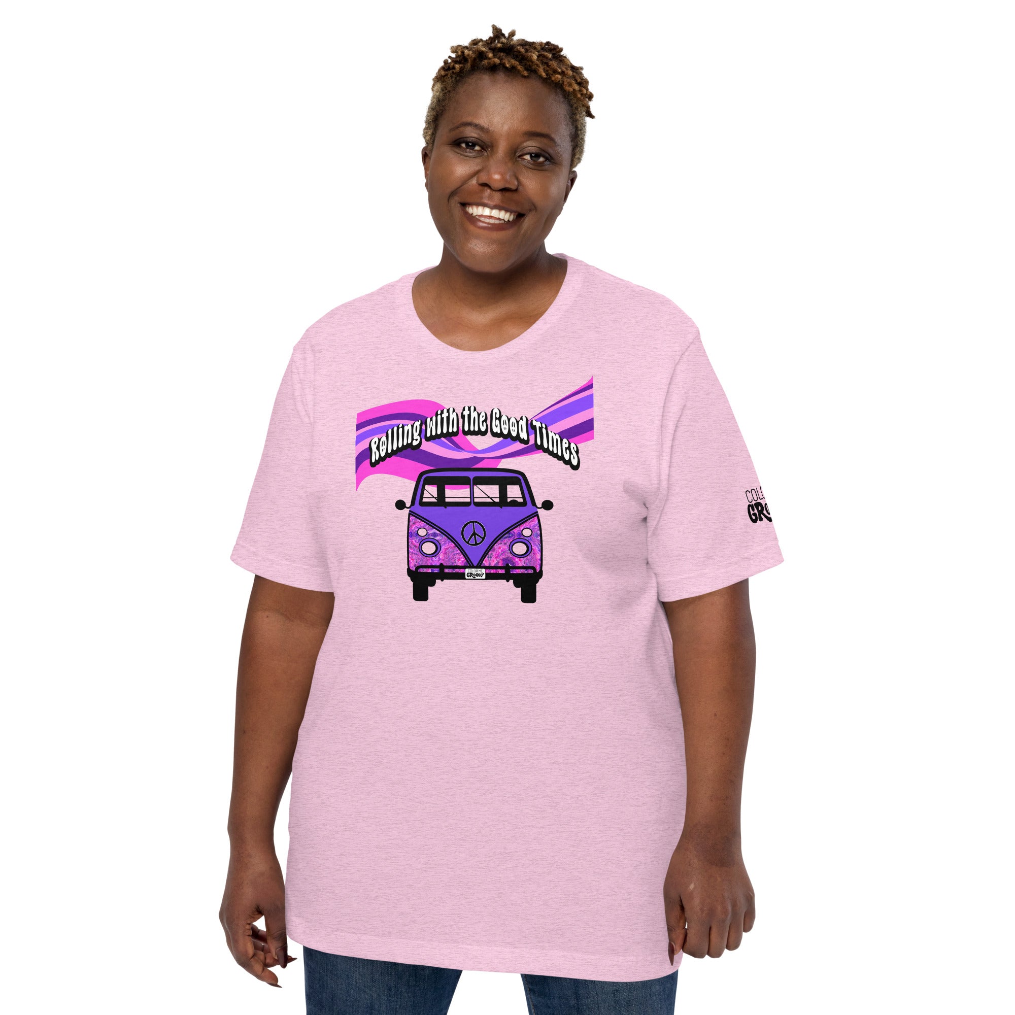 Groovy Bus Tee - Pink Vortex