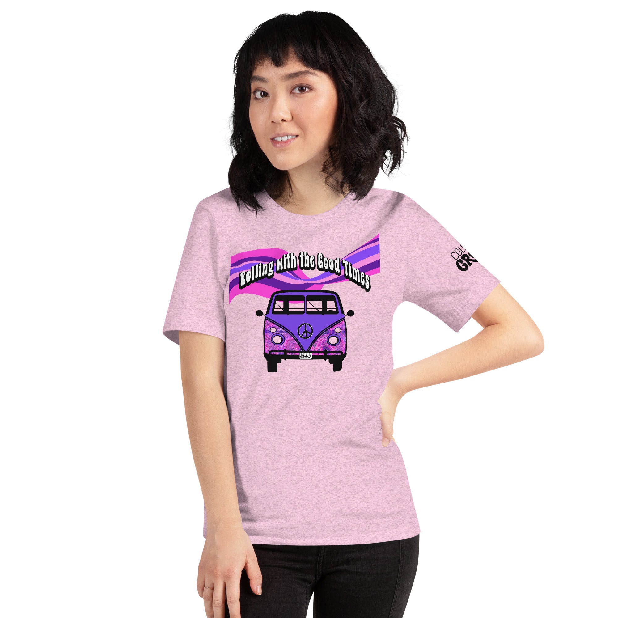 Groovy Bus Tee - Pink Vortex