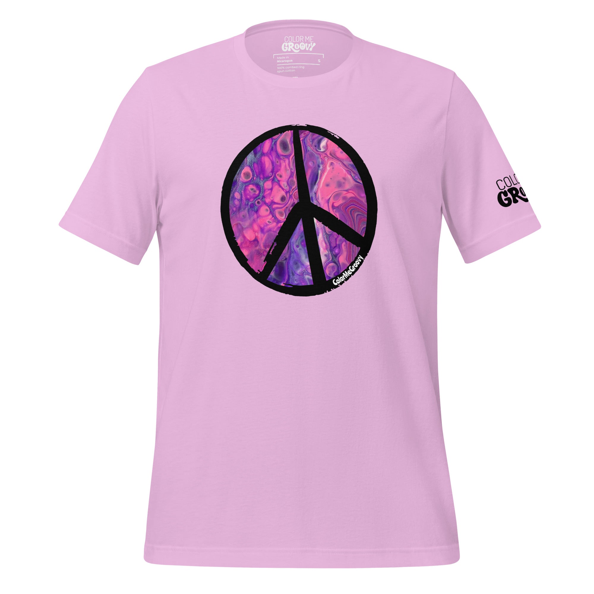 Peace Out Tee - Pink Vortex