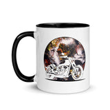 Motorcycle Mug - Whitewater Koi - White