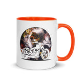 Motorcycle Mug - Whitewater Koi - White