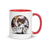 Motorcycle Mug - Whitewater Koi - White