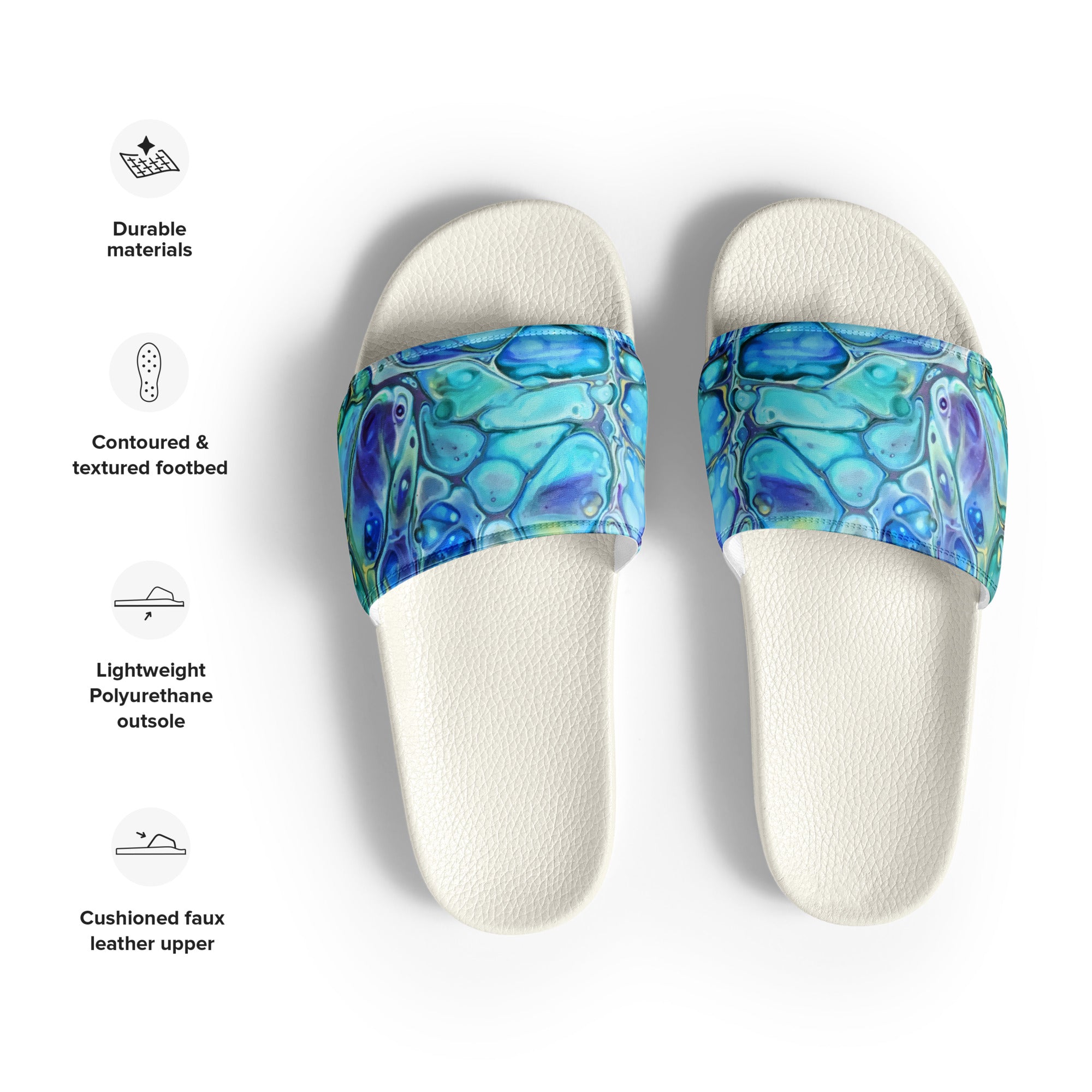 Women's slides - Cellular Blues